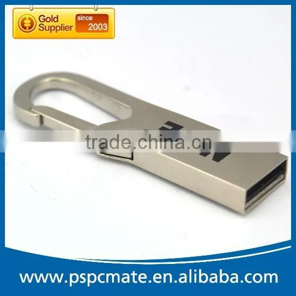 4G 8G 16G 32G Metal USB Flash Drive with Snap Hook