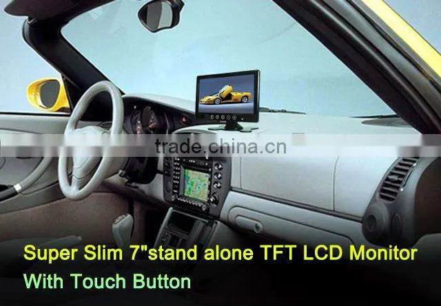 super slim 7 inch car monitor with touch button
