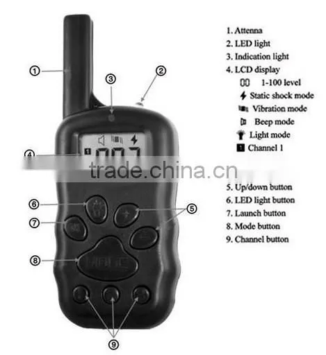 Big LCD display Remote Electronic Dog Training Collar Cheap Waterpoor Remore Dog Training Collar