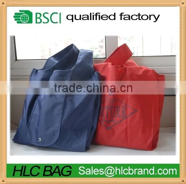 2016 New design eco rpet folding shopping bag with button