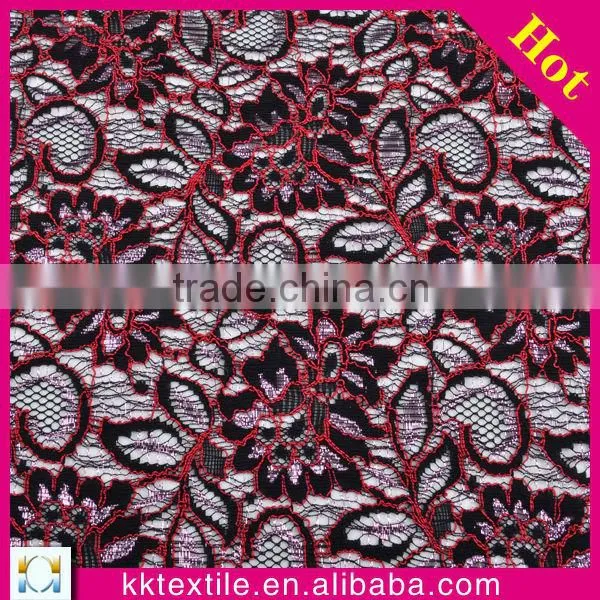 Nylon and viscose stretch tulle lace designs