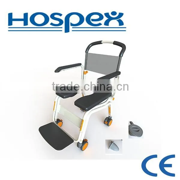 Height adjustment Footrest commode chair