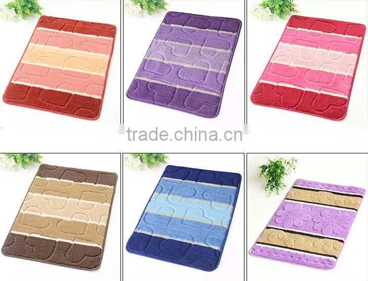 2pcs floor mat Anti-slip with TPR washroom mat with 2pcs