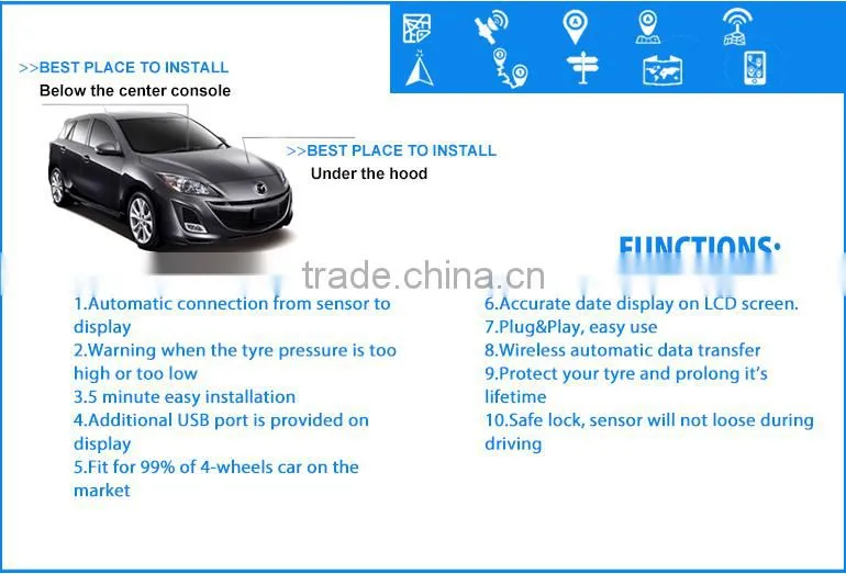 High quality TPMS with good battery can use 3 years