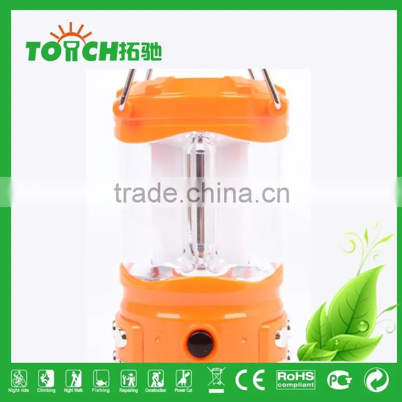 Ball Bulb ABS Plastic Lantern Light Fashion New Design Orange Camping Lamp with Inner Battery and Charger