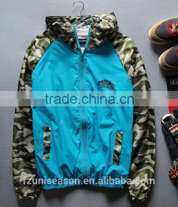 Waterproof windproof hoodie lightweight windbreaker jackets for men