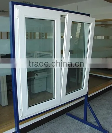 pvc single tilt and turn window with clear glass