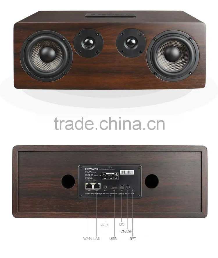 Home theatre Music wooden box Stereo HiFi wifi airplay speaker