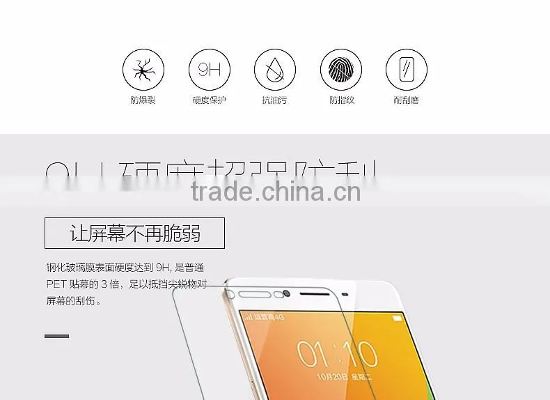 Tempered Glass Cost Per Square Foot Screen Protector Tempered Glass Manufacturer For OPPO R7s