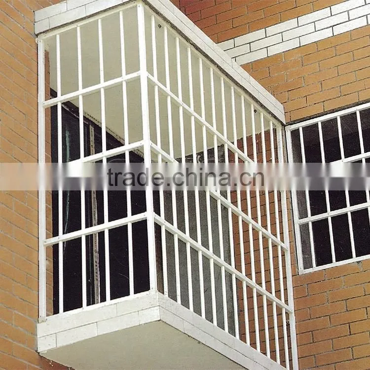 Latest modern simple steel/aluminum/iron window grill design for homes