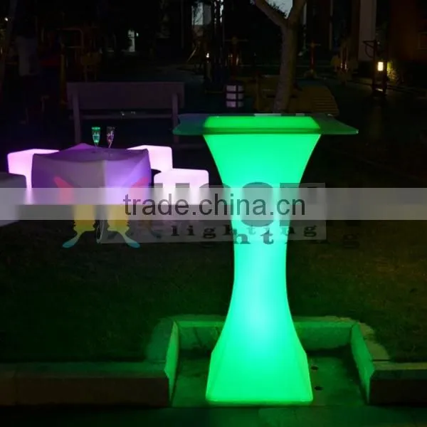 party plastic table led cocktail table for bar circle bar table 100cm