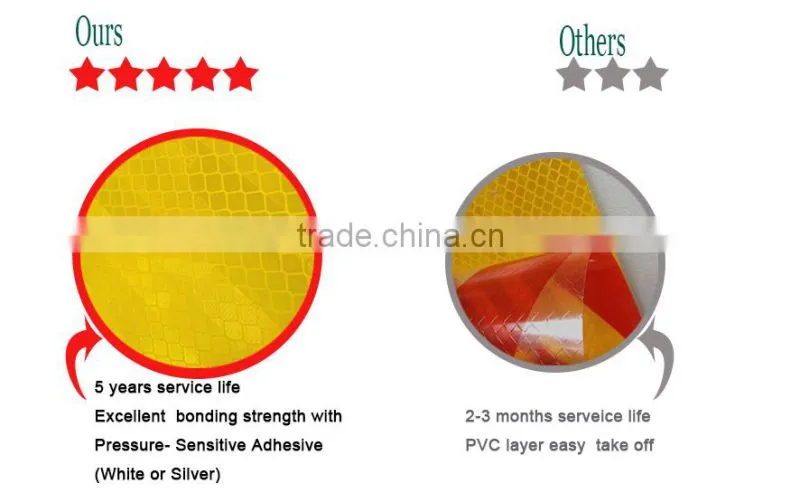 reflective conspicuity tape with free samples DOT - C2 white and red