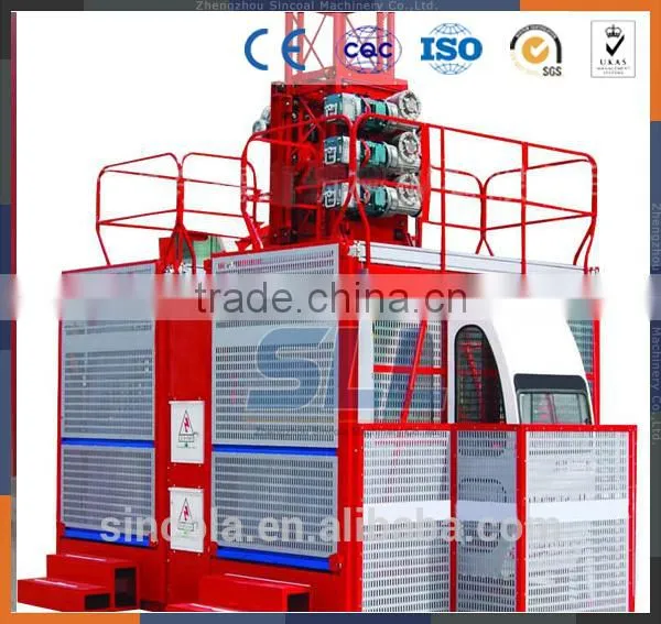Zhengzhou Sincola SC200/200 Double Cages 2ton Electric Chain Hoist, Construction Hoists For sale