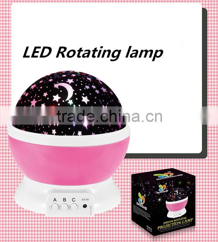 Led kids muti-color led rotating lamp light led projector RGB indoor led lamp rotating room light