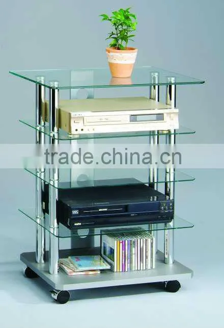 Glass TV Trolley Stand
