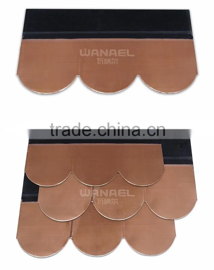 Roofing materials Wanael fish scale copper roof tile,copper shingle for roof, Copper Roofing Tiles