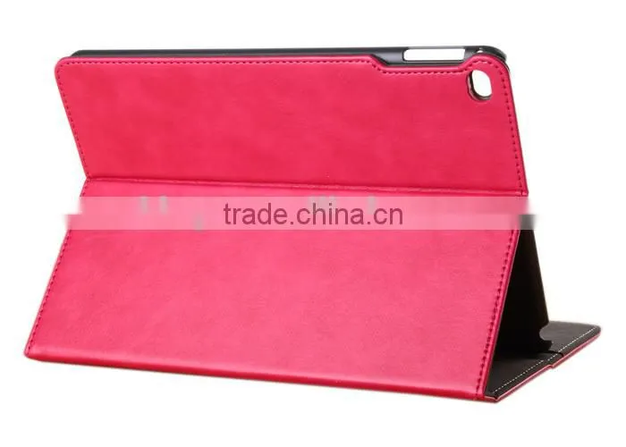 PU leather stand auto sleep smart cover folio case for apple iPad Air 2, for ipad 6 leather case