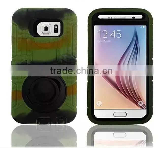 Hybrid Heavy Duty Ring Holder Protective Case For Samsung Galaxy S6 Cover
