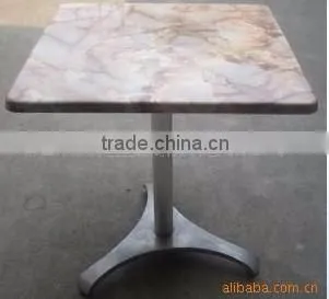 Restaurant aluminum furniture foldable wooden mental square dining table YT13A
