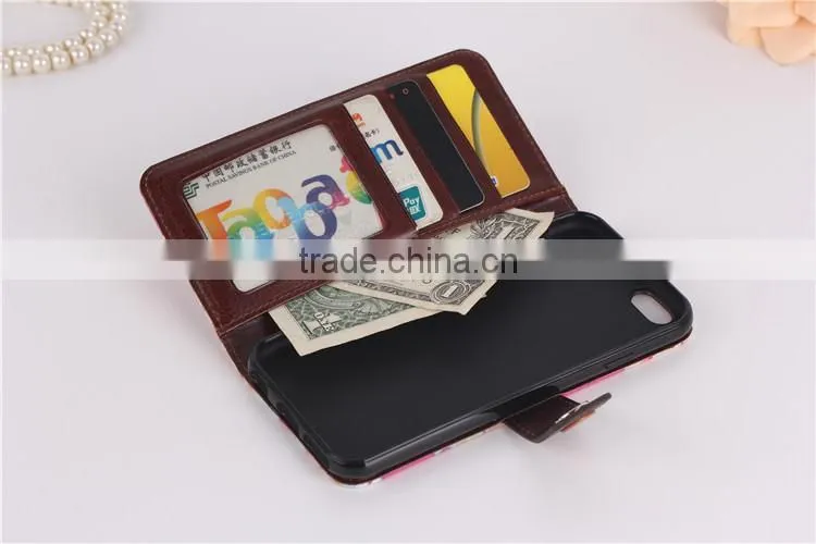 Cheapest price for iphone 6 leather case wallet flower case