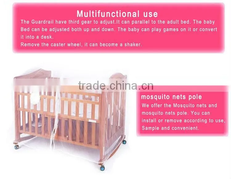 2015 best quality Wooden baby bed