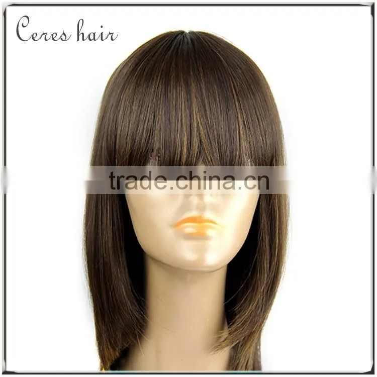 shoulder length new arrival style dark blonde color silk base human hair full lace wig