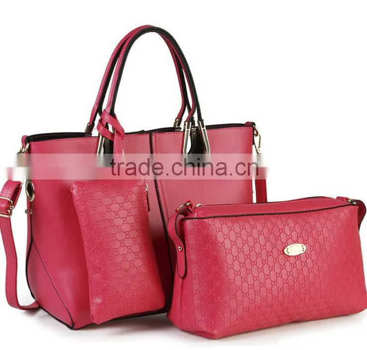 Handbags women fashion bags ladies handbag sets 3PCS in 1 Designer Handbag OEM bag factory made in