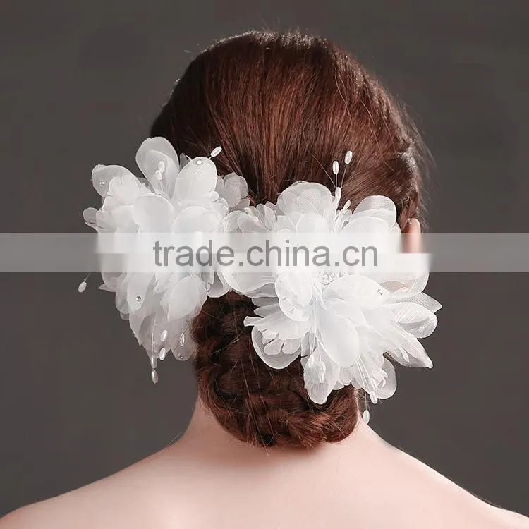 wedding mini snap decorative hair clips with flower