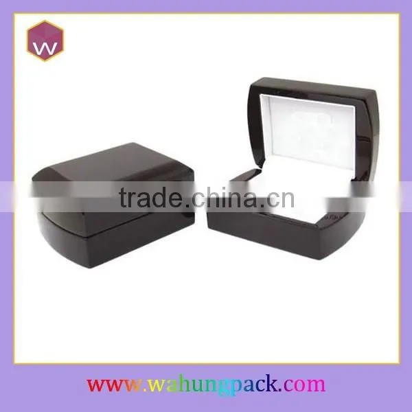 Single Pair of Wooden Box For Cufflink Gift With Quality Brown Glossy Finish