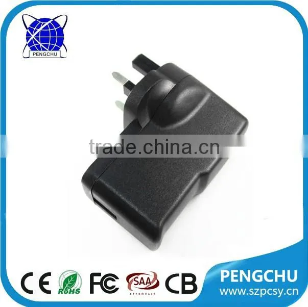 Portable US AU UK EU Plugs 5V 1.5A USB Power Charger