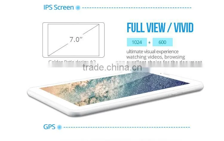 IPS 7inch quad core dual sim card 3g tablet pc software download with GPS bluetooth+phone call function