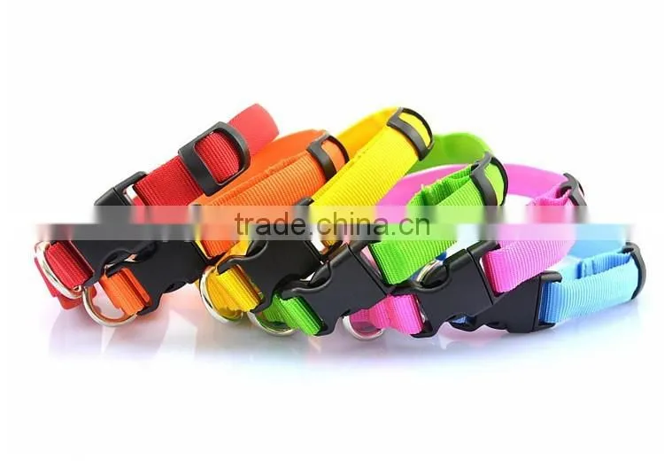 Small Scale Safety 18-28cm Pet Dog Collar LED Nylon Light-up Flashing Leash Glow for Dogs