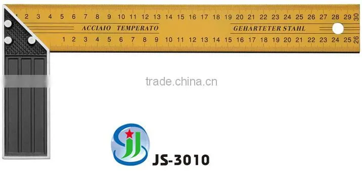 2016 Yongkanng supplier yellow L shaped ruler with aluminium seat