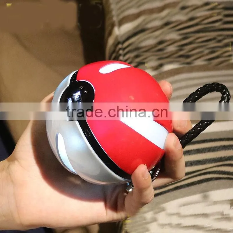 Factory wholesale pokemon poke ball power bank 10000mah with led charge indicator
