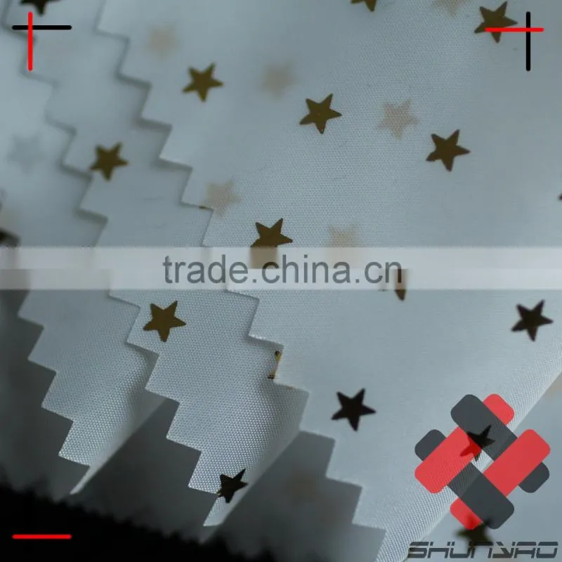 gold star foil polyester taffeta fabric
