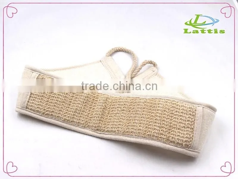 Back scrubber bath strap, sisal bath belt