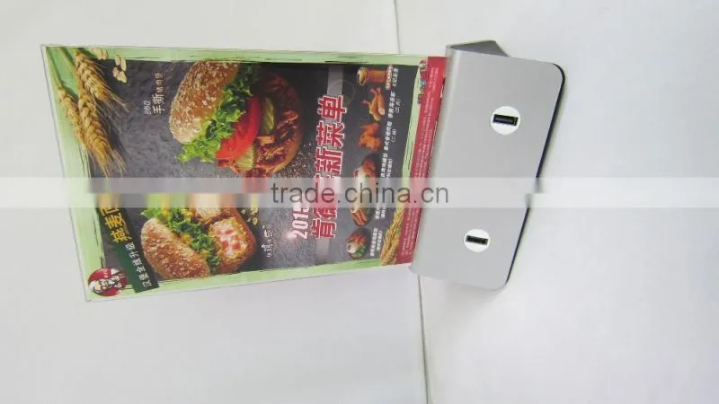 High capacity portable charger power bank with LED advertisement display