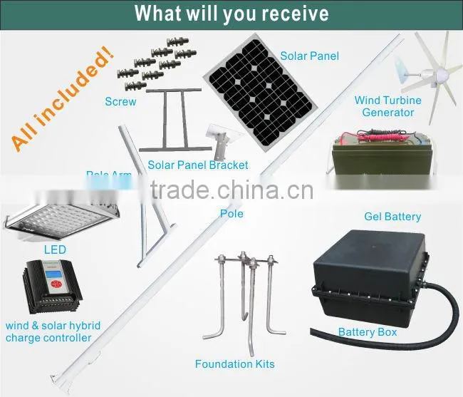 Economic Design, Full +Half Power 12 Hrs solar power energy street light pole