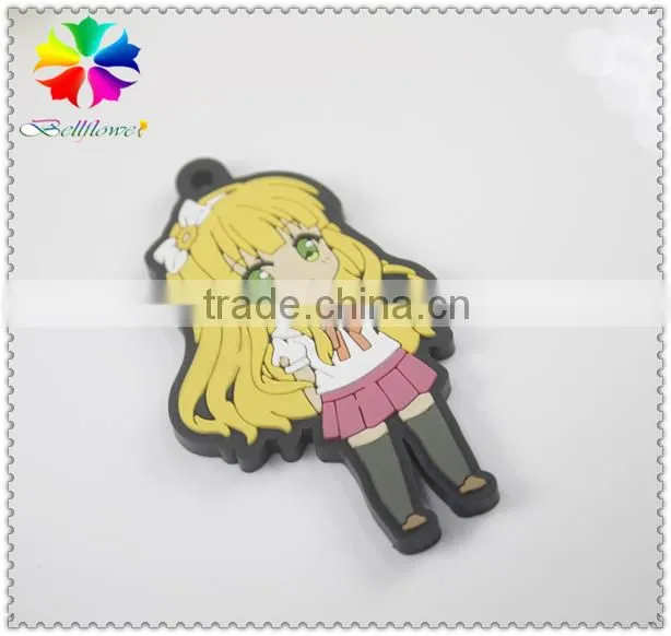 custom your pattern keychain,girl pattern keychain,Custom Soft PVC Keychains