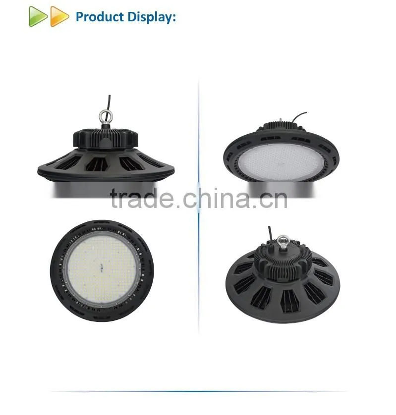 2016 AL6063 2700K 2700lm 200w UFO led high bay light with Meanwell driver for factory