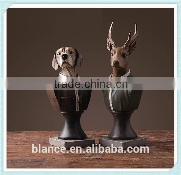 resin hand carving animal statue resin animal statue for home decoration