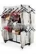 Retail store fixture with display racks