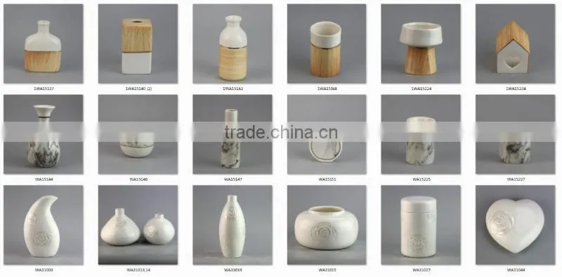 BSCI SEDEX Audit Decorative Porcelain Natural Aroma Flower Oil Diffuser For Gift