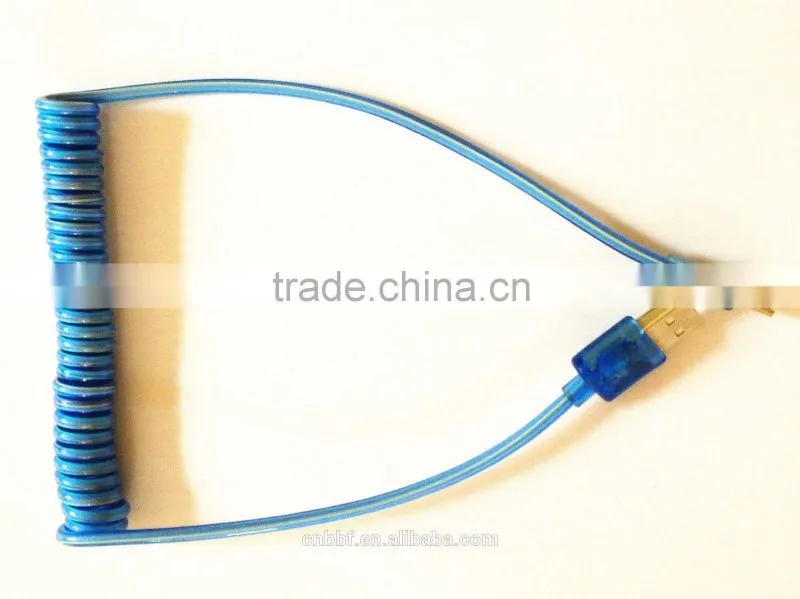 LED Micro USB V8 Data Sync Charger Spring Cable for Samsung Htc