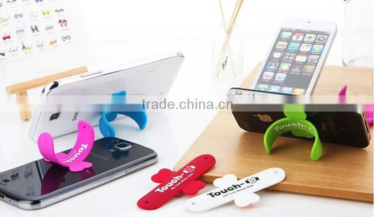 newest factory touch-c sticker silicone mobile phone stand