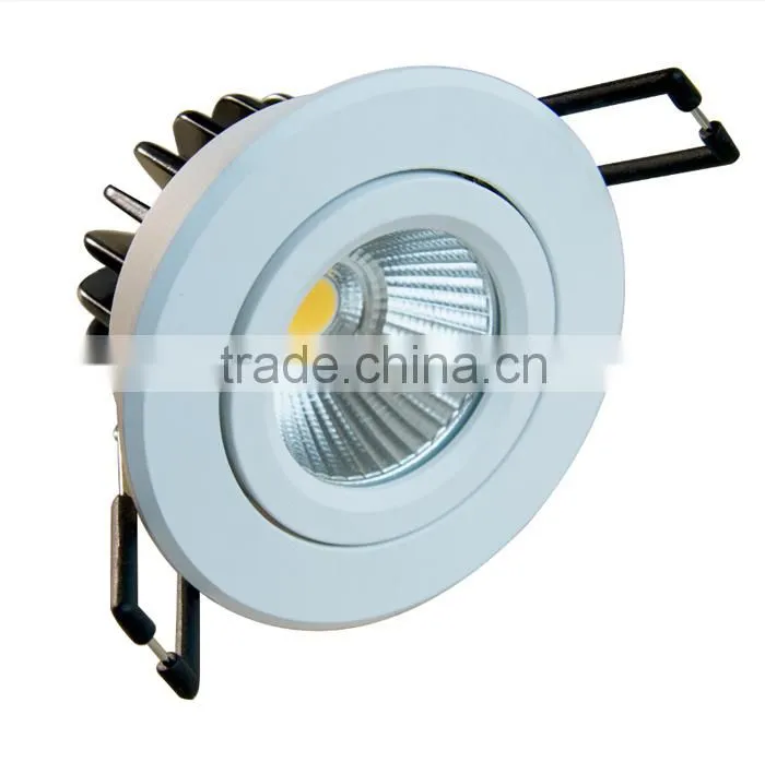Diameter 85mm Cutting size75mm 5w 7w cob led downlight ,White finish ceiling led light