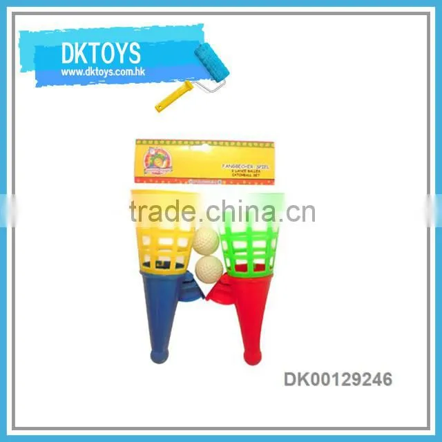Wholesale Giveaway Toy Pipe Shape Mini Plastic Blowing Ball Toy