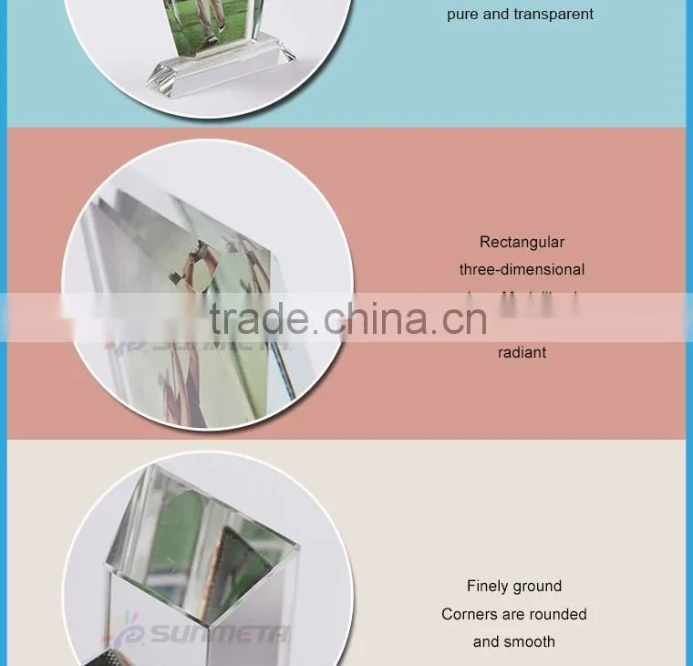Customized 3D Family Photo Crystal Gift Low Price Sublimation Crystal