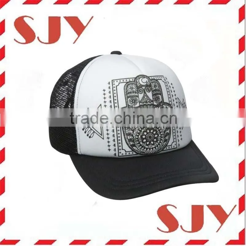 5 Panel Screen Print Mesh Foam And Mesh Kids Baseball Trucker Cap