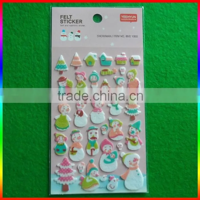 English words PVC cartoon stickers for little boys and girls